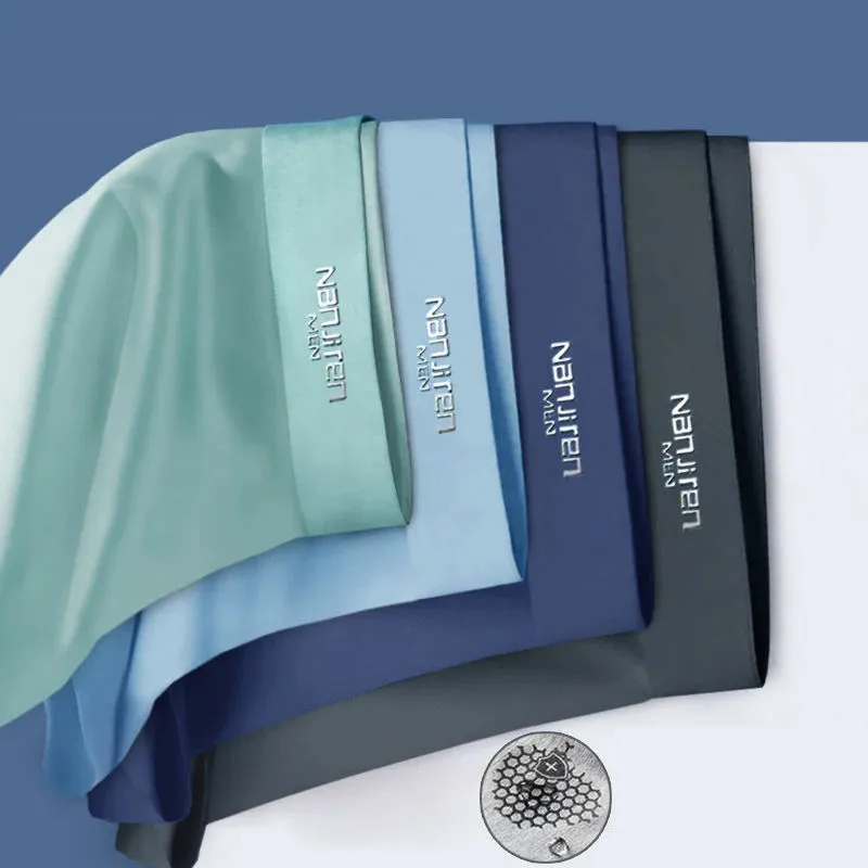 Men's Ice Silk Boxer Shorts Set
