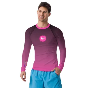 Men's Rashie - Hot Pink Gradient