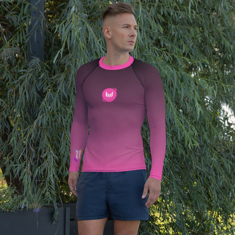 Men's Rashie - Hot Pink Gradient