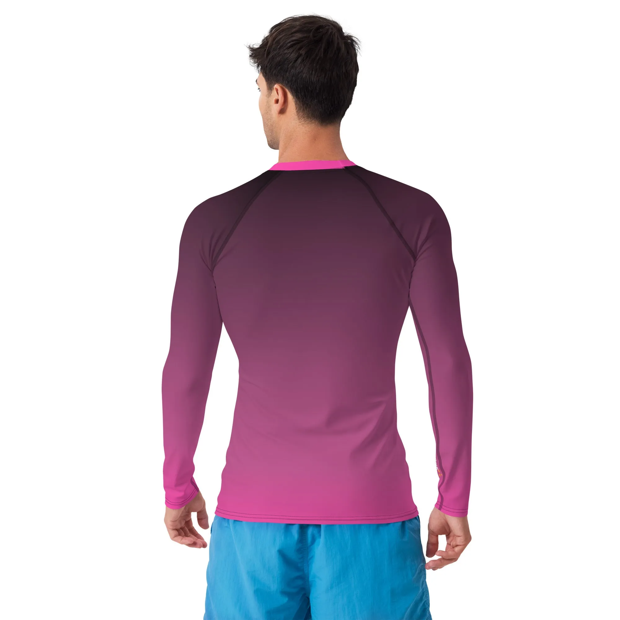 Men's Rashie - Hot Pink Gradient