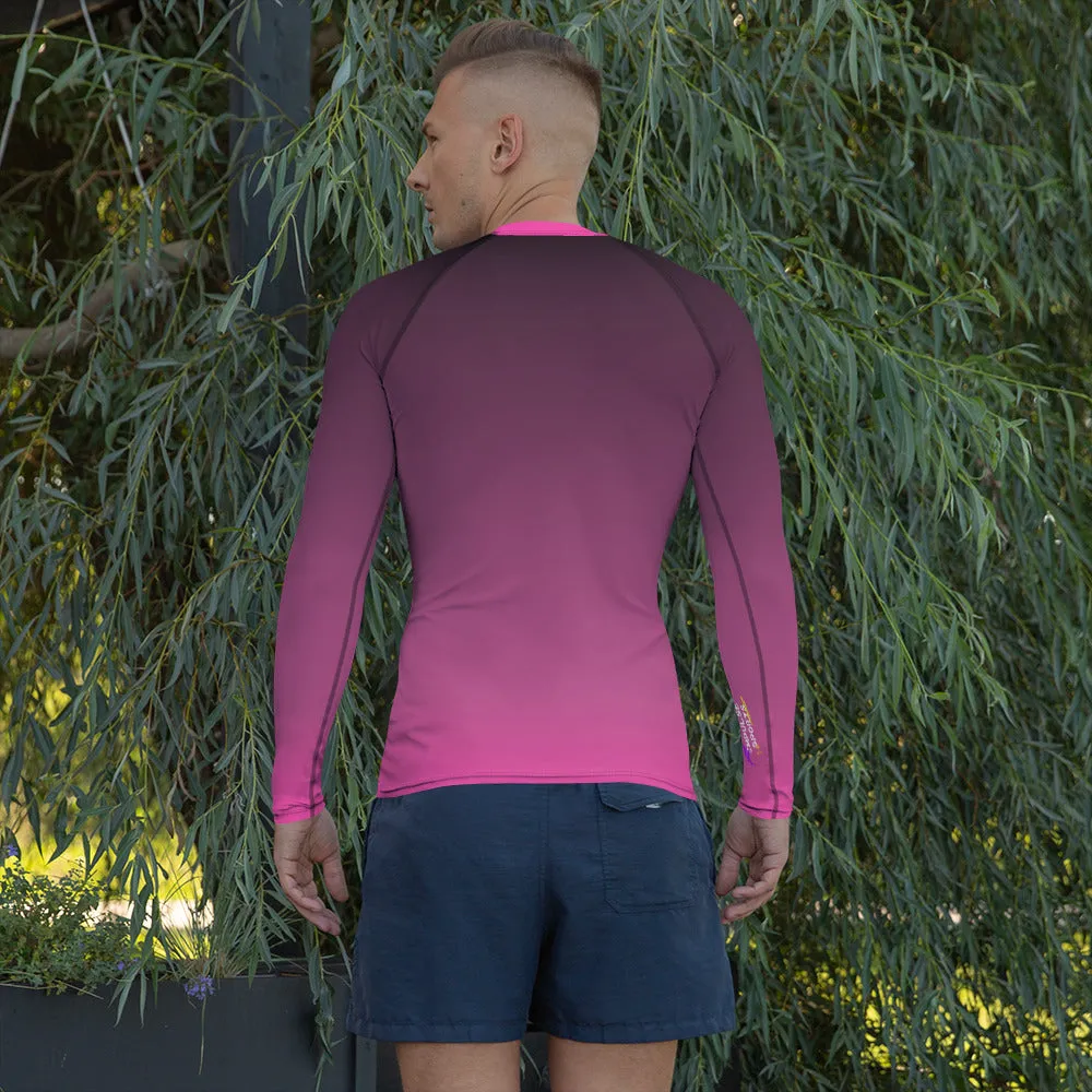 Men's Rashie - Hot Pink Gradient