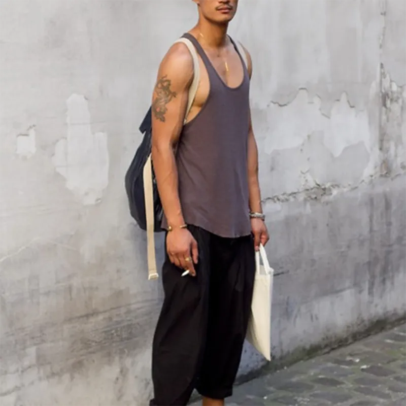 Men'S Street Fashion Casual Cotton Vest