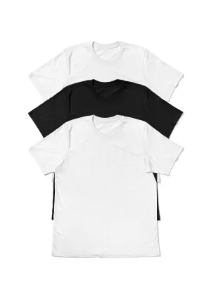 Mens T-Shirts Short Sleeve Crew Neck The Basic 3 Pack