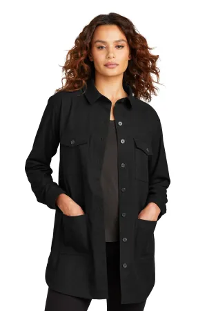 Mercer Mettle Women's Long Sleeve Twill Overshirt MM2021 Deep Black