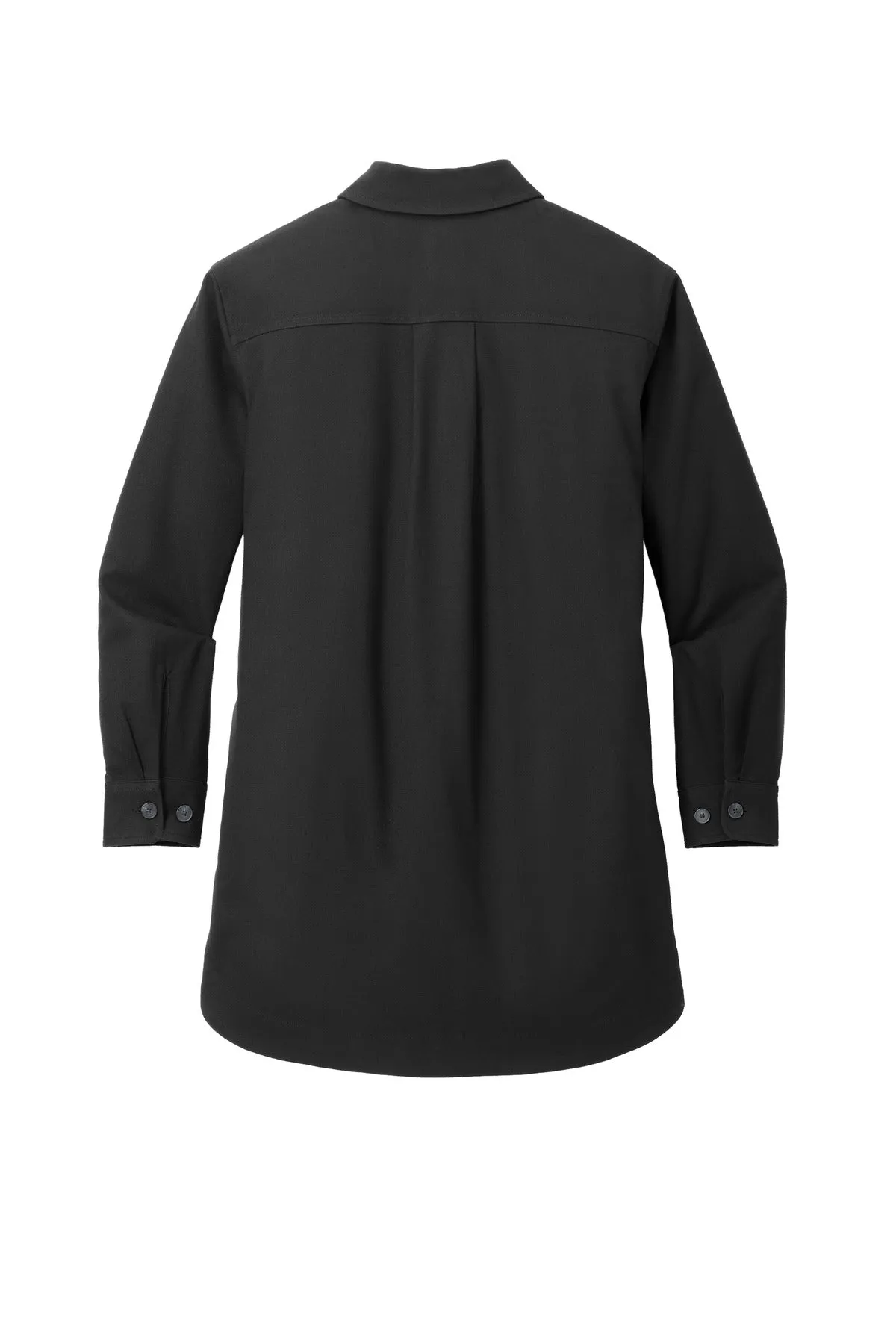 Mercer Mettle Women's Long Sleeve Twill Overshirt MM2021 Deep Black
