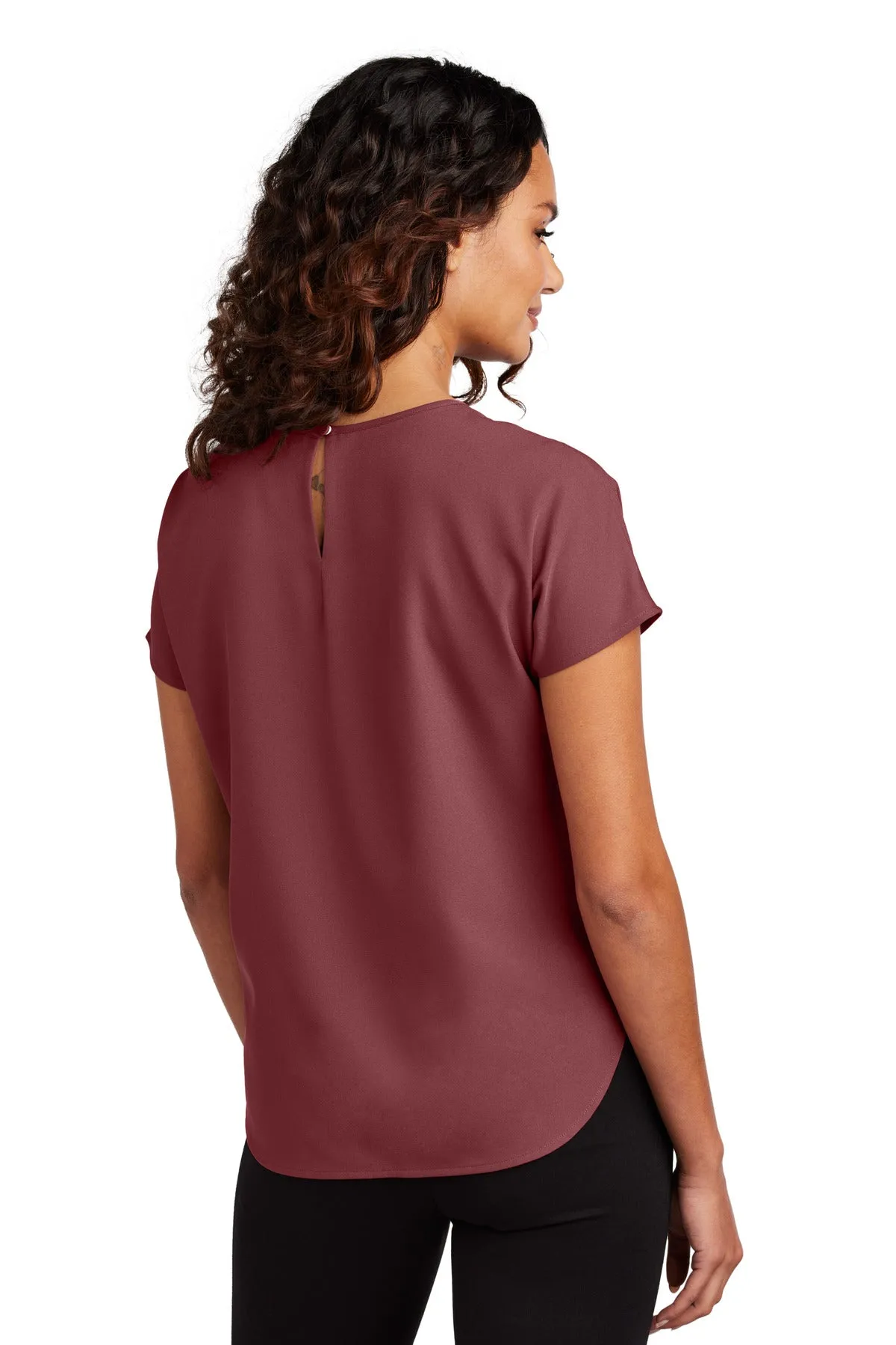Mercer Mettle Women's Stretch Crepe Crew MM2015 Rosewood