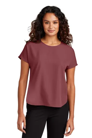 Mercer Mettle Women's Stretch Crepe Crew MM2015 Rosewood