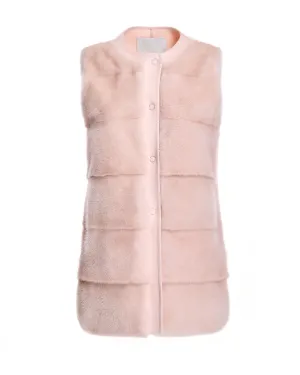 Mink Vest with Cashmere Back