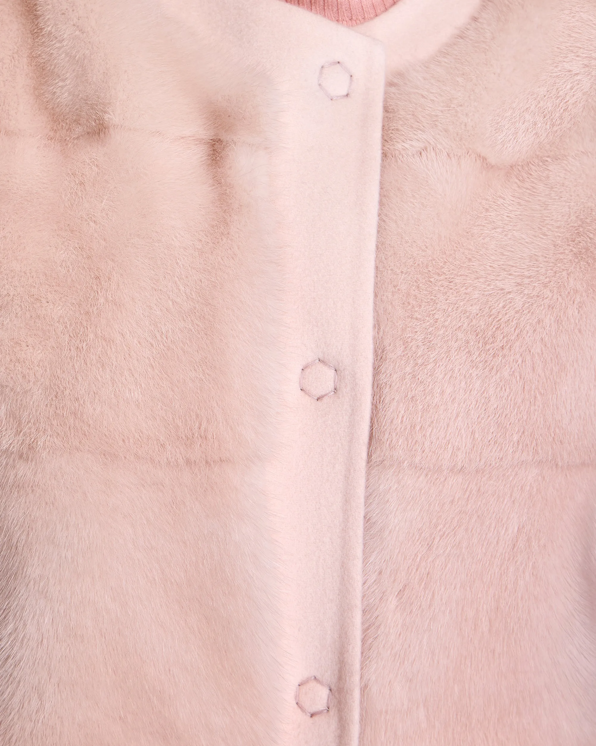 Mink Vest with Cashmere Back