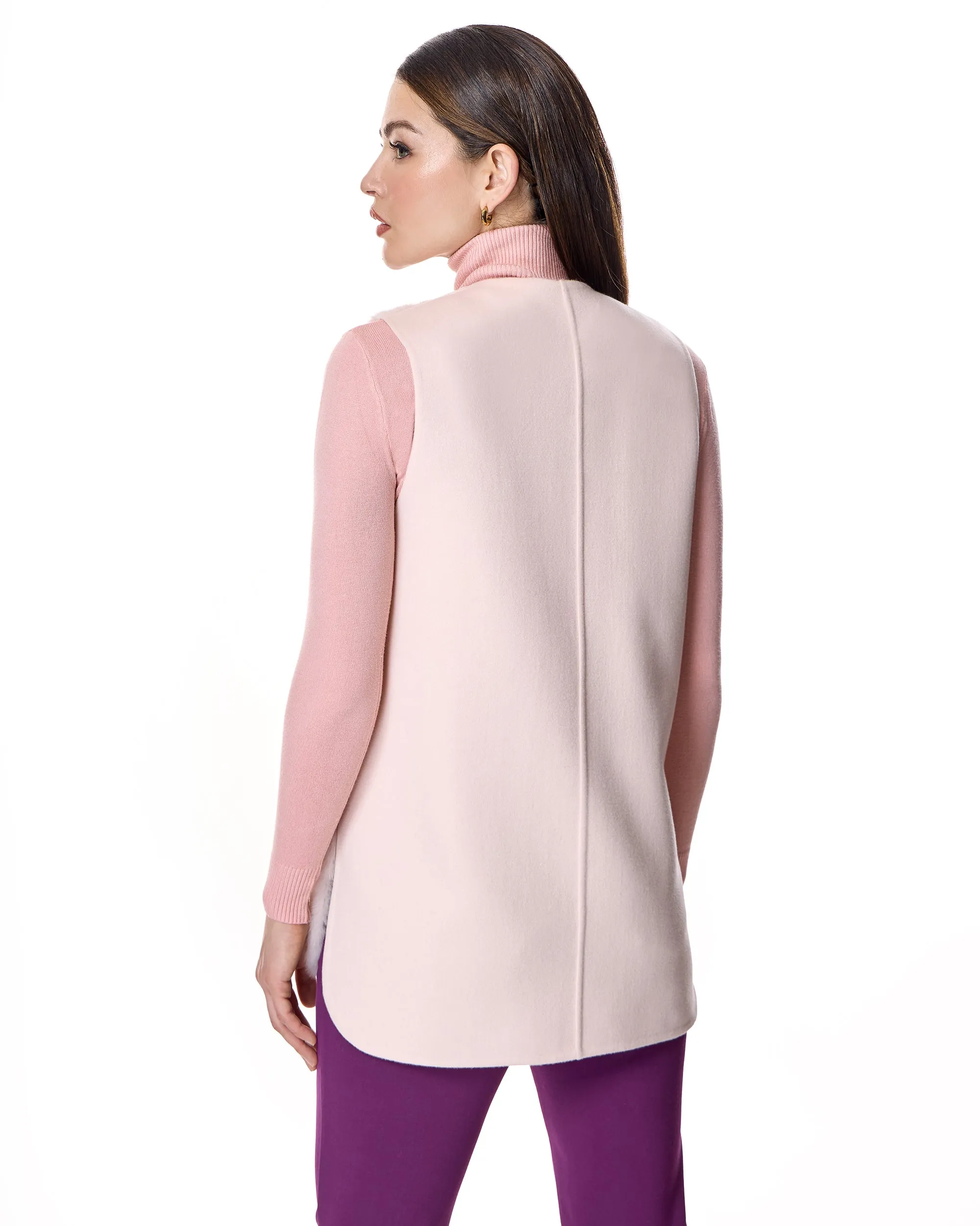 Mink Vest with Cashmere Back