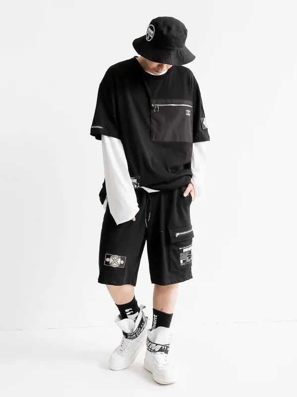 Mod Wave Movement Basic Sweatshorts- Black