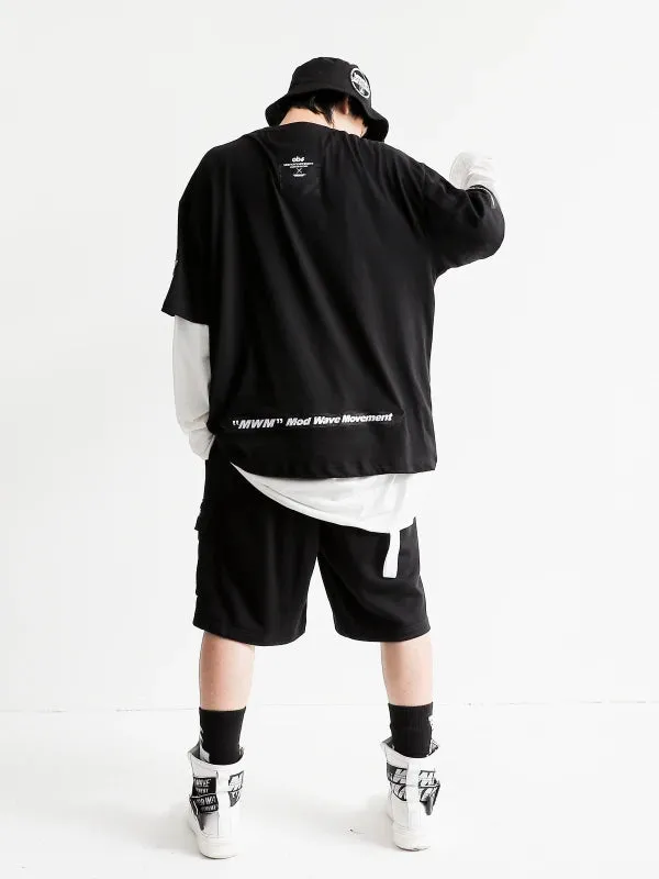 Mod Wave Movement Basic Sweatshorts- Black