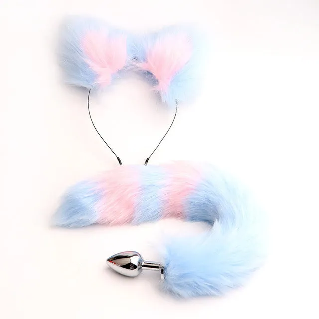 Multicolored Tail & Ears Pet Sets