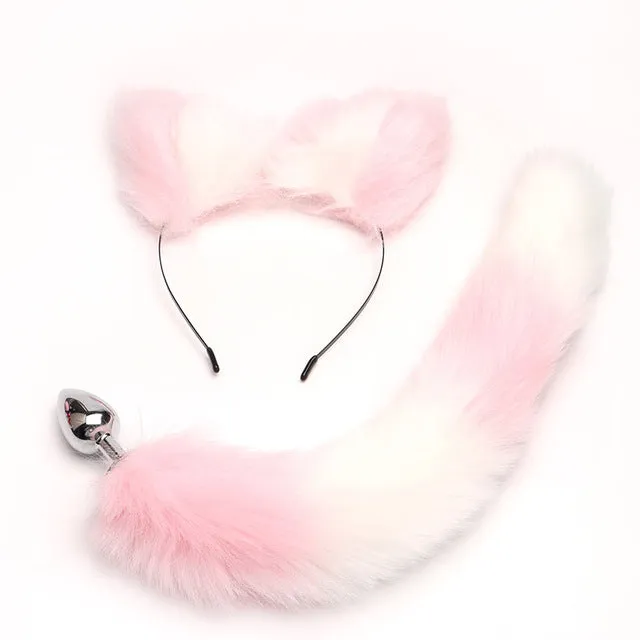 Multicolored Tail & Ears Pet Sets