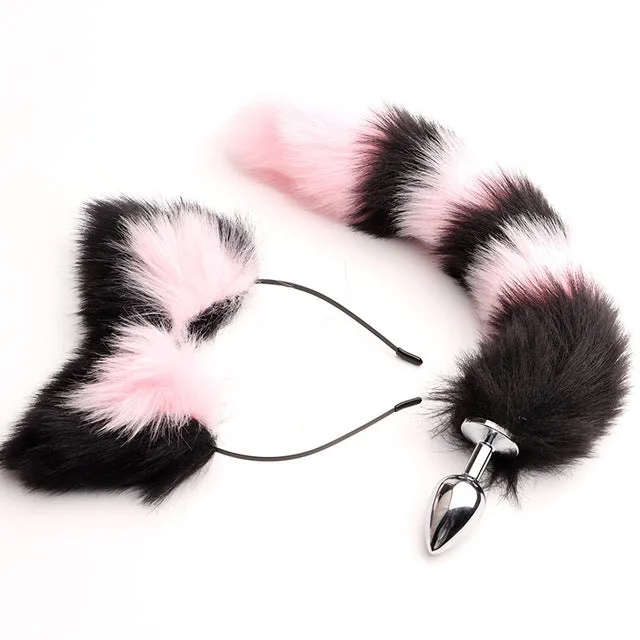 Multicolored Tail & Ears Pet Sets
