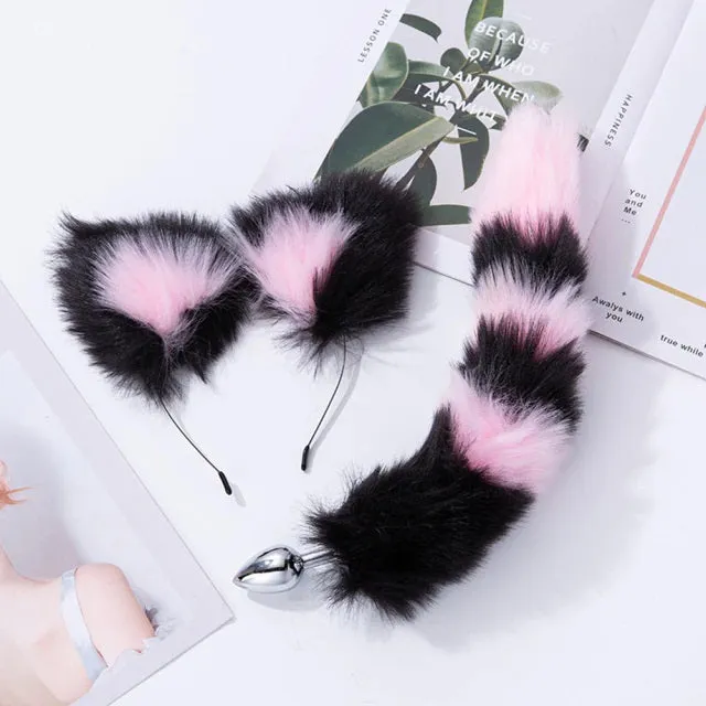 Multicolored Tail & Ears Pet Sets