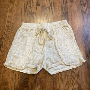 New Free People Movement Beige Gauze Shorts Medium B-1329