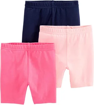 New Simple Joys by Carter's baby-girls 3-Pack Bike Shorts, sz 3T! Dark Pink, Light Pink, Navy!