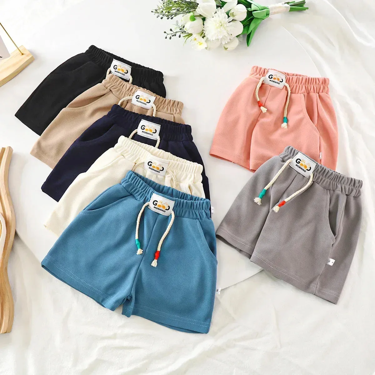 New Summer Boys Candy Color Beach Shorts