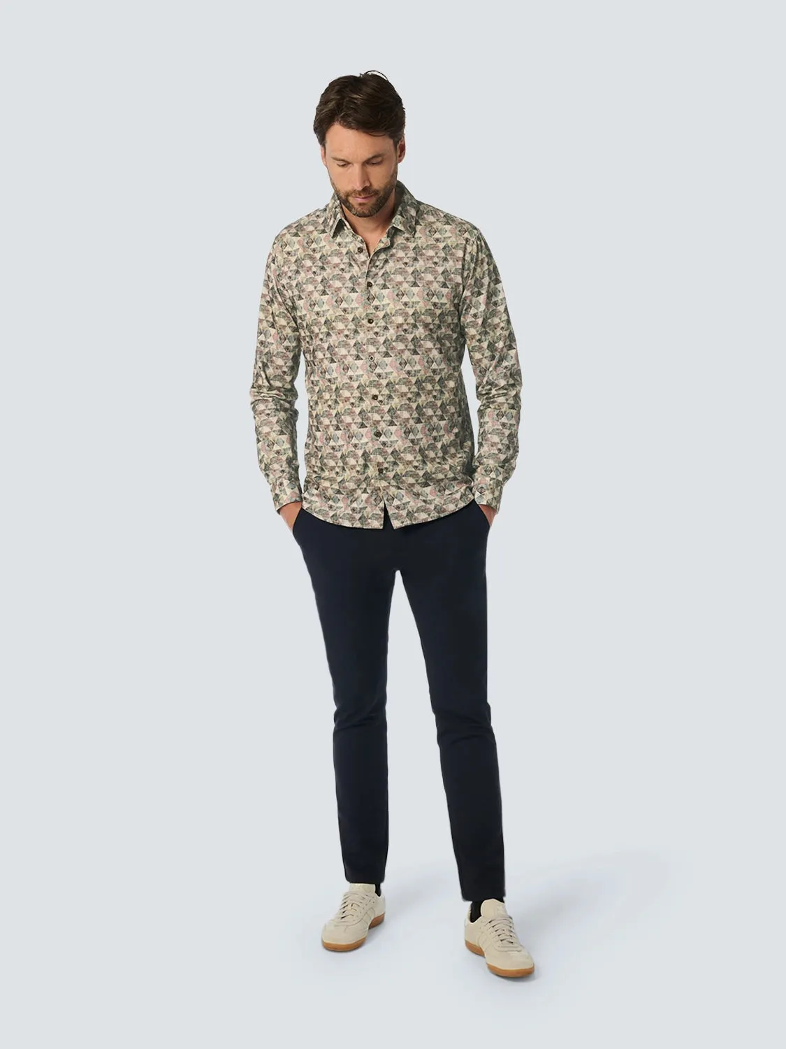 NO EXCESS ALLOVER PRINTED CORDUROY L/S SHIRT 25430918