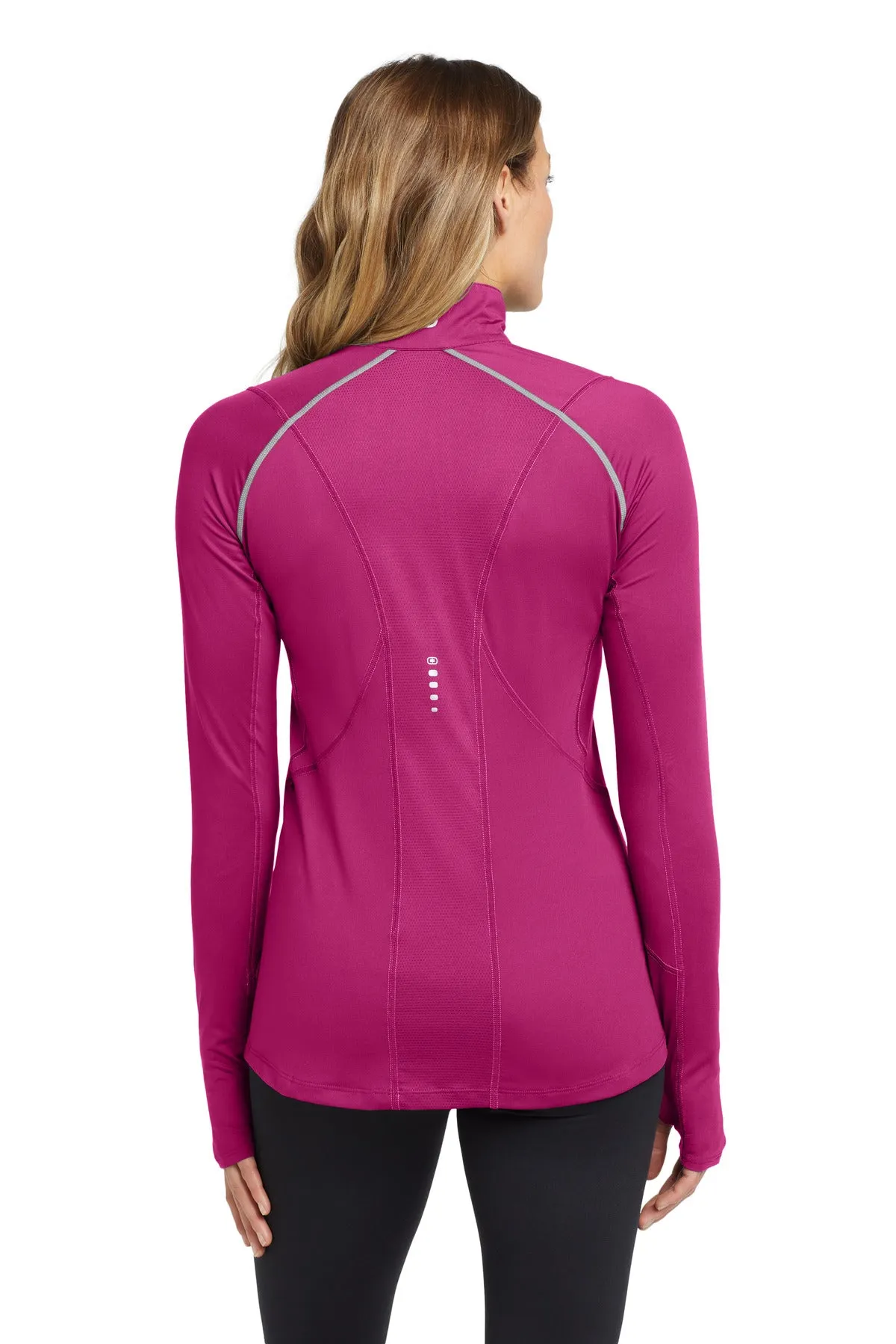 OGIO Women's Nexus 1/4-Zip Pullover. LOE335 Flush Pink