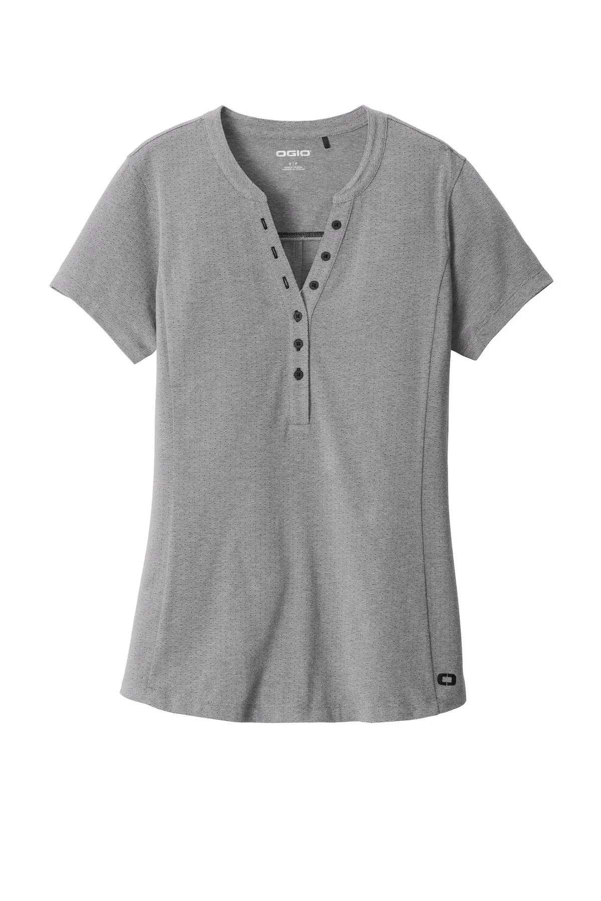 OGIO   Women's Tread Henley. LOG136 Grey Heather