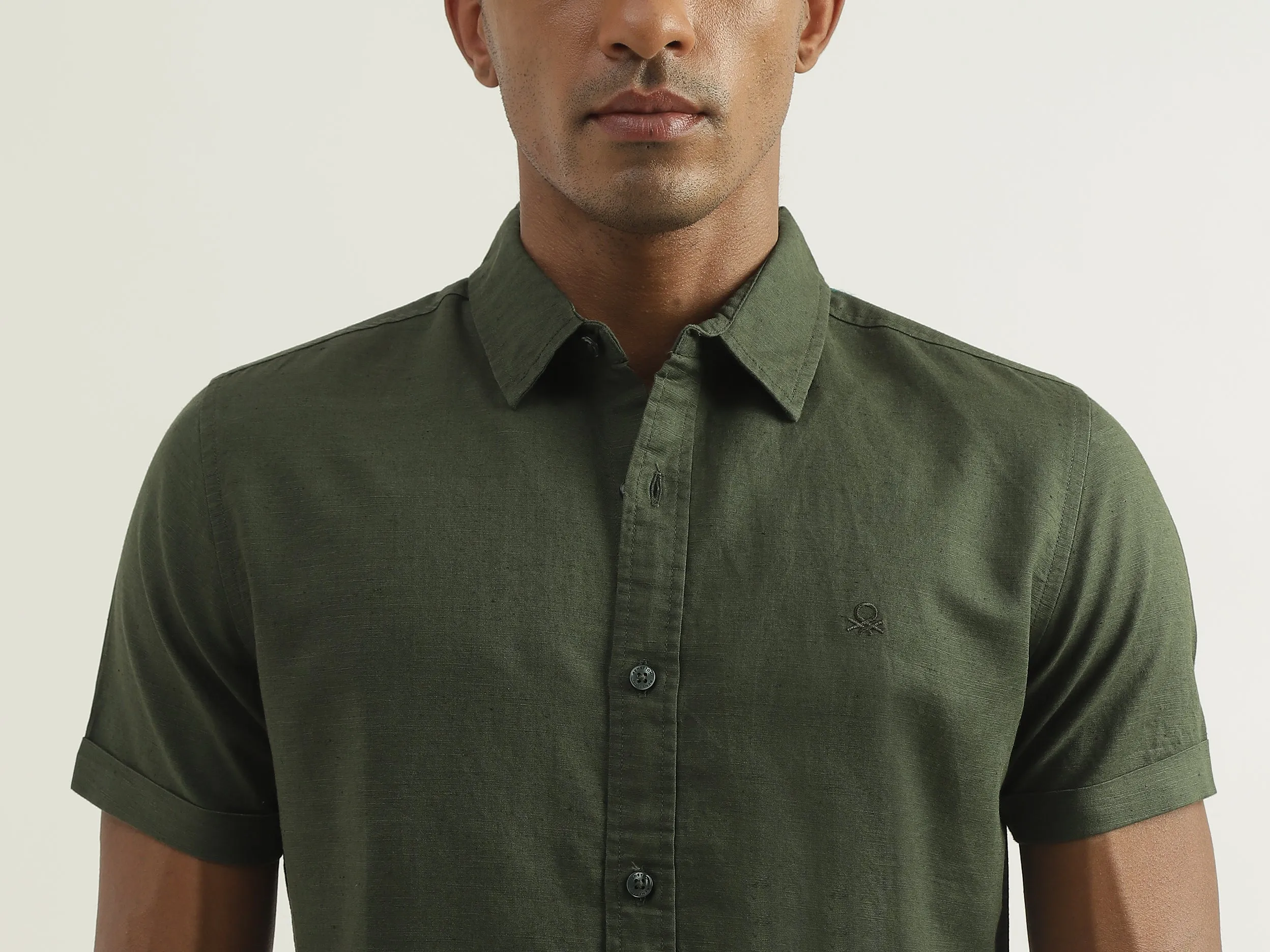 Olive Linen Shirt