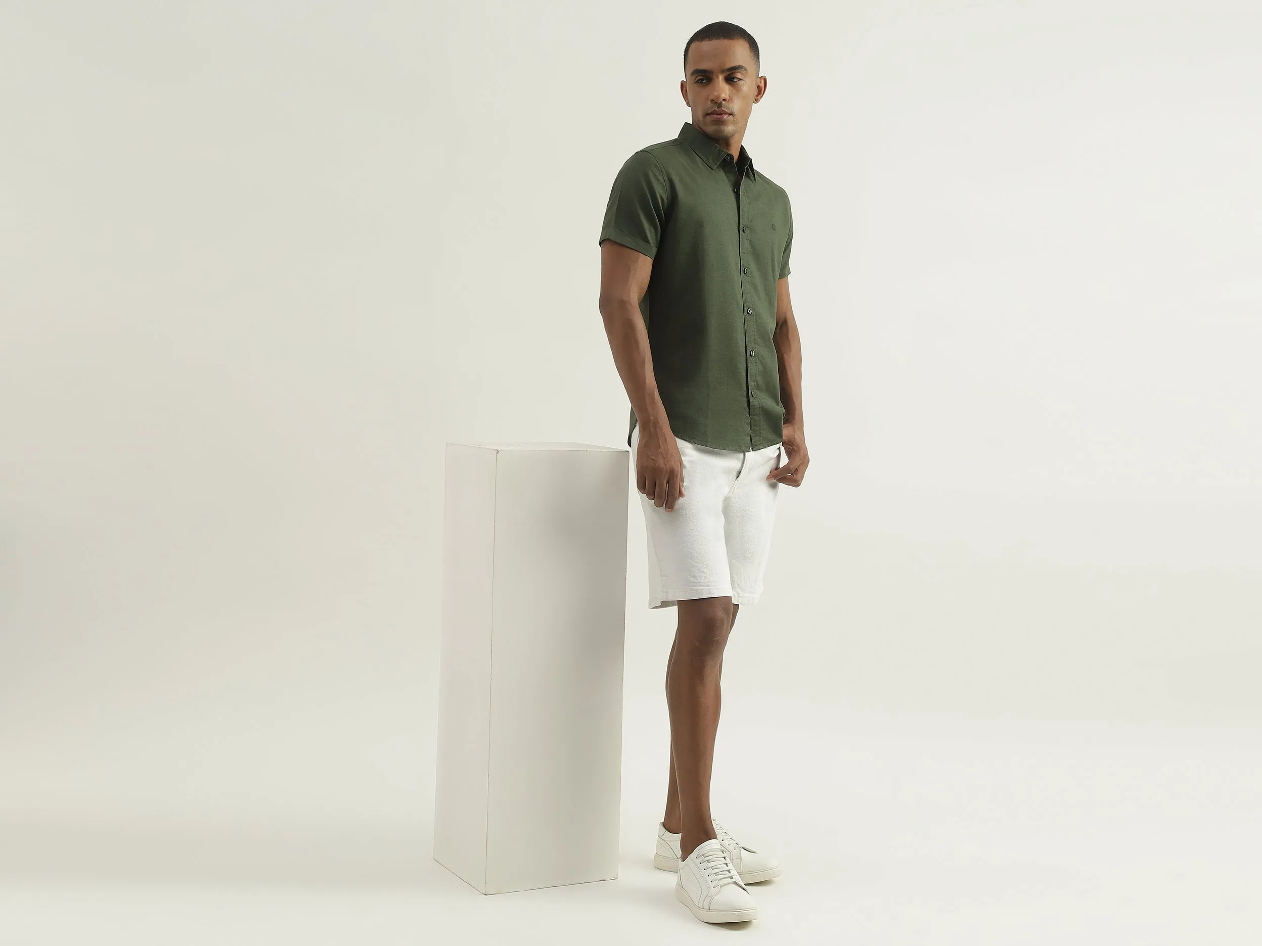 Olive Linen Shirt