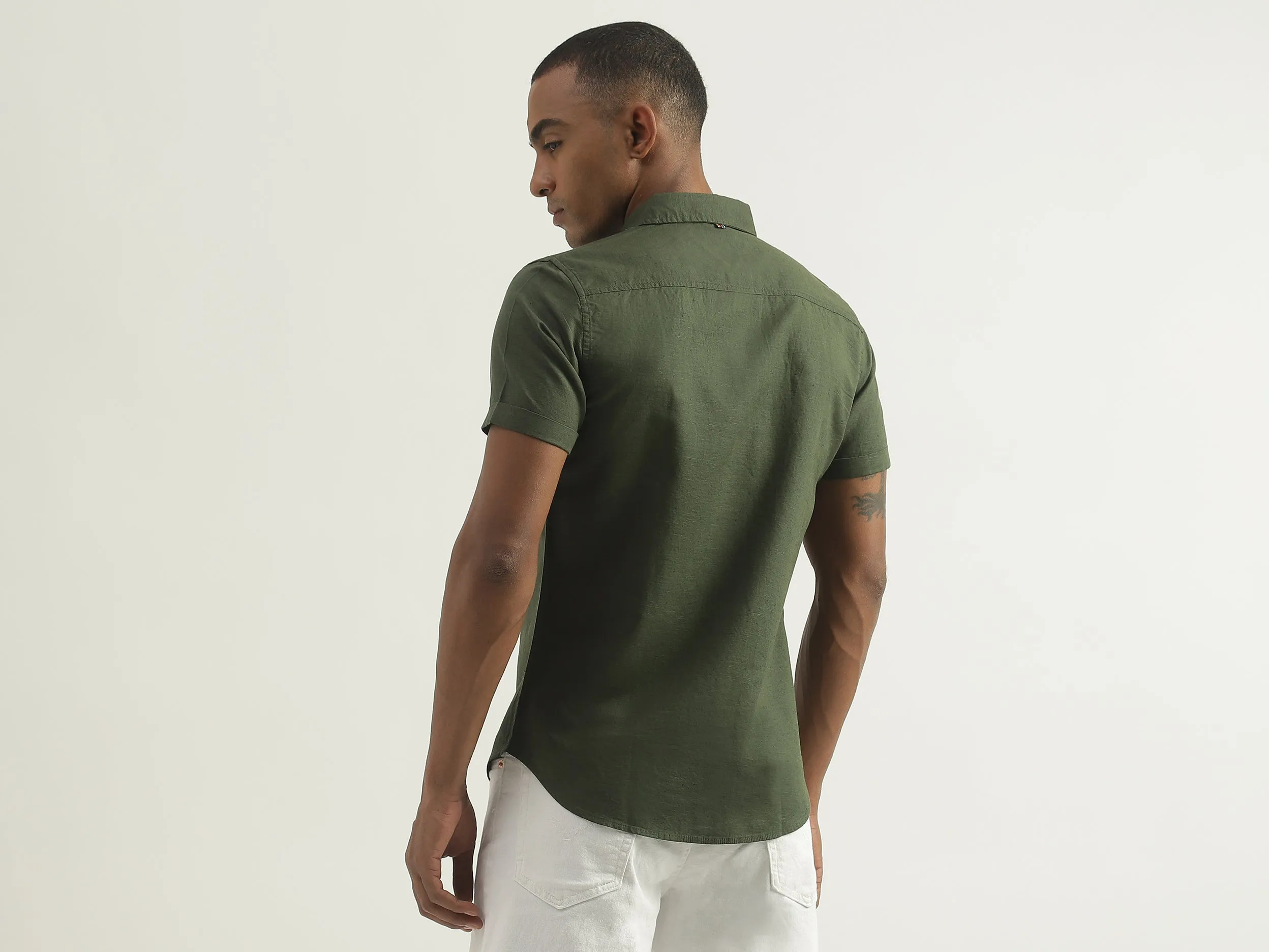 Olive Linen Shirt