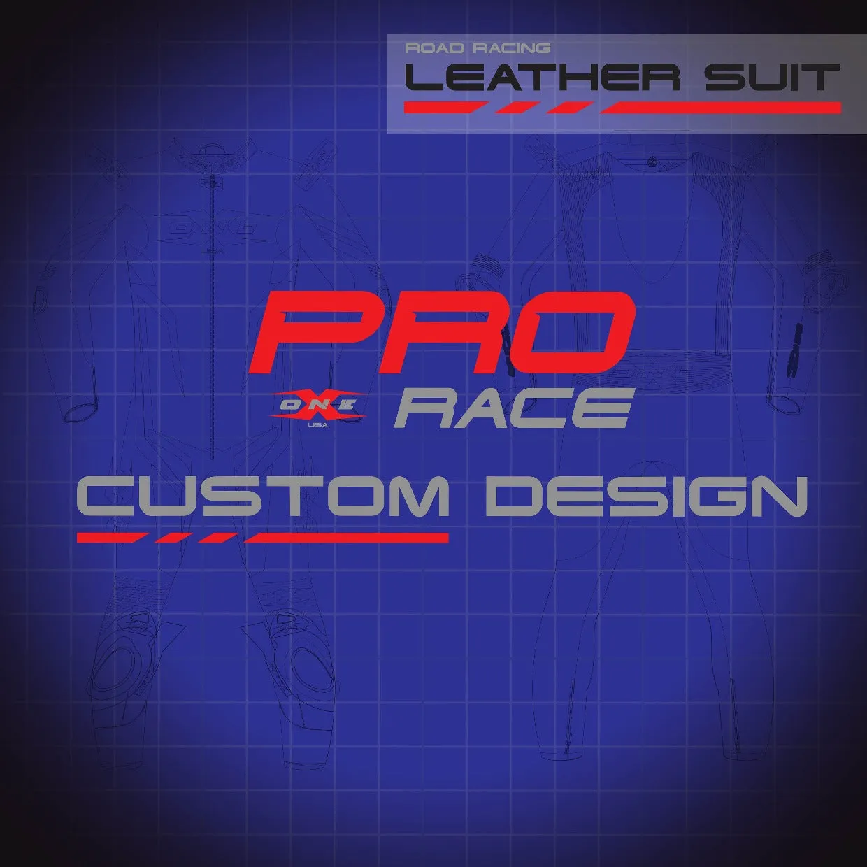 OneX USA Pro Race Custom One-Piece Leather Suit & Custom Gloves
