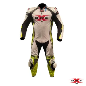 OneX USA XR22 Airbag Ready Pro Race Suit - White/Fluor Yellow