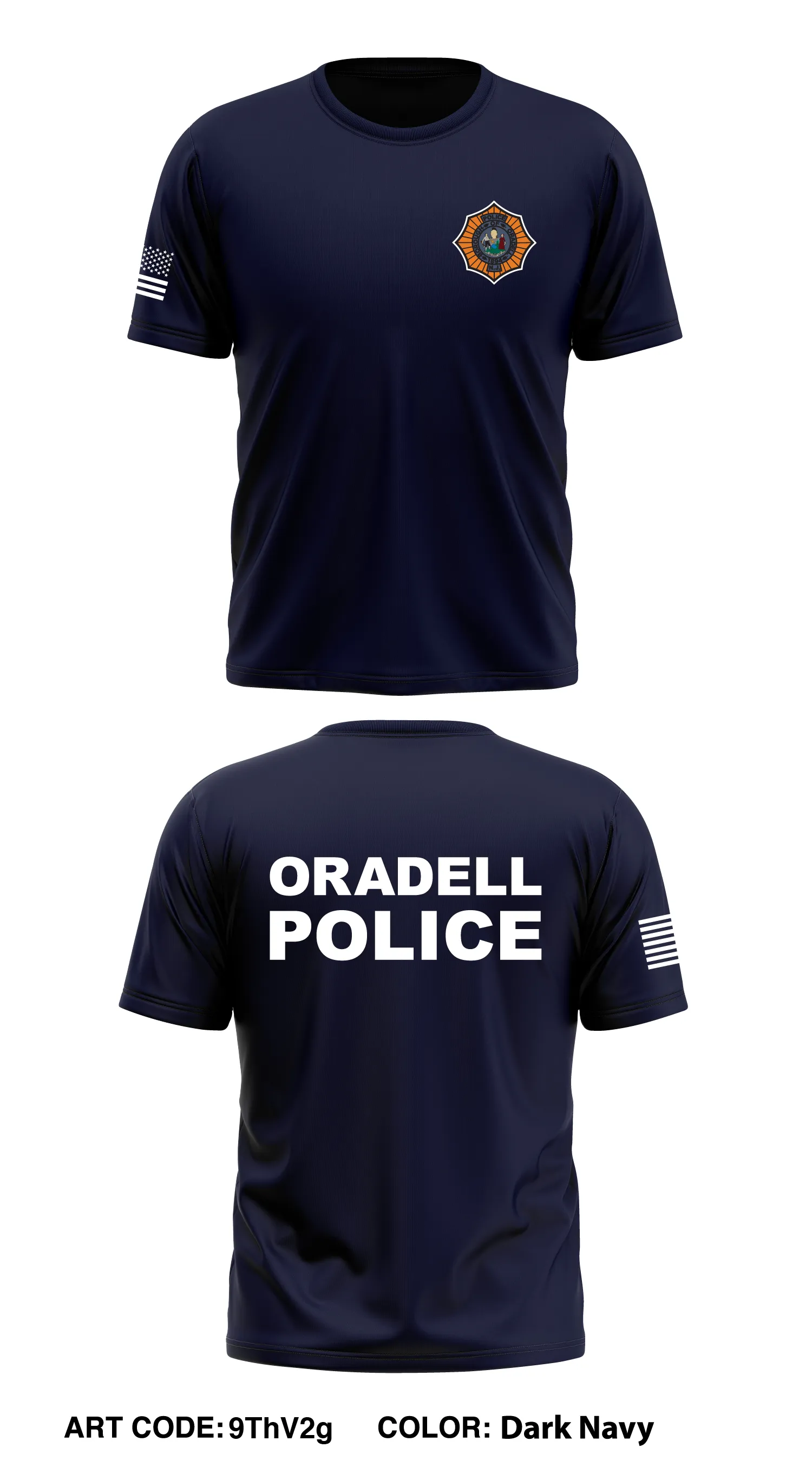 Oradell Police Core Men's SS Performance Tee - 9ThV2g