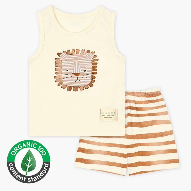 Organic Little Lion Sleeveless Set 2405U04