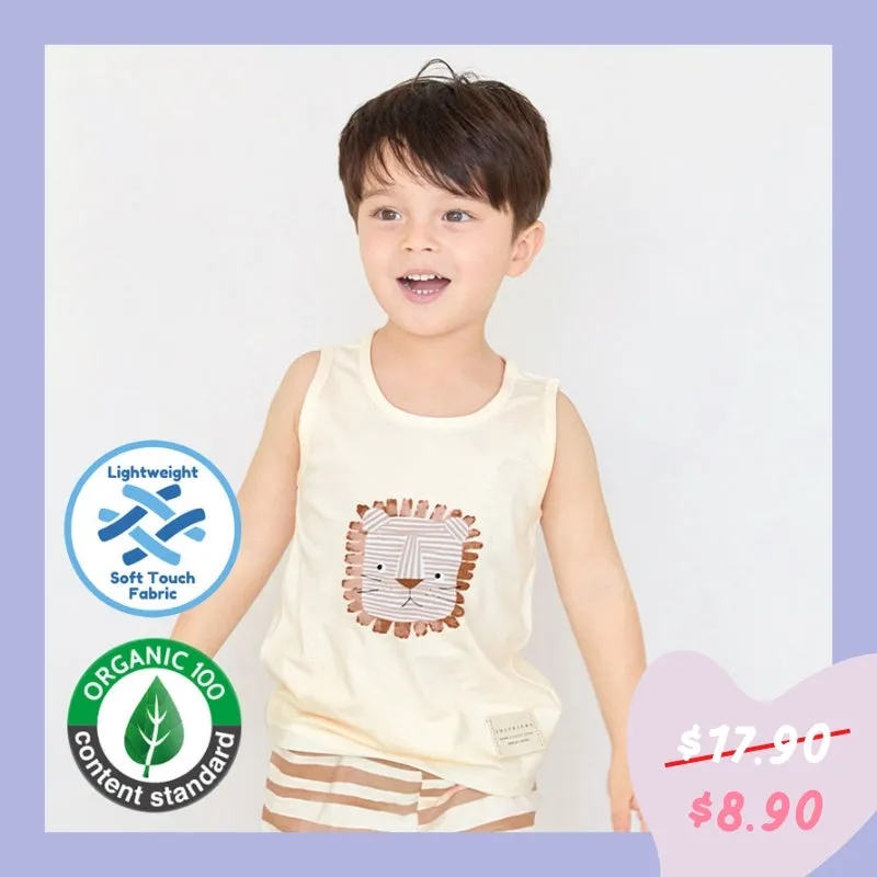 Organic Little Lion Sleeveless Set 2405U04