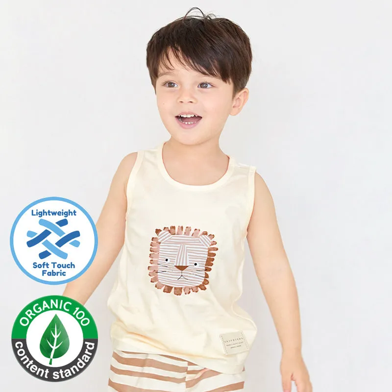 Organic Little Lion Sleeveless Set 2405U04