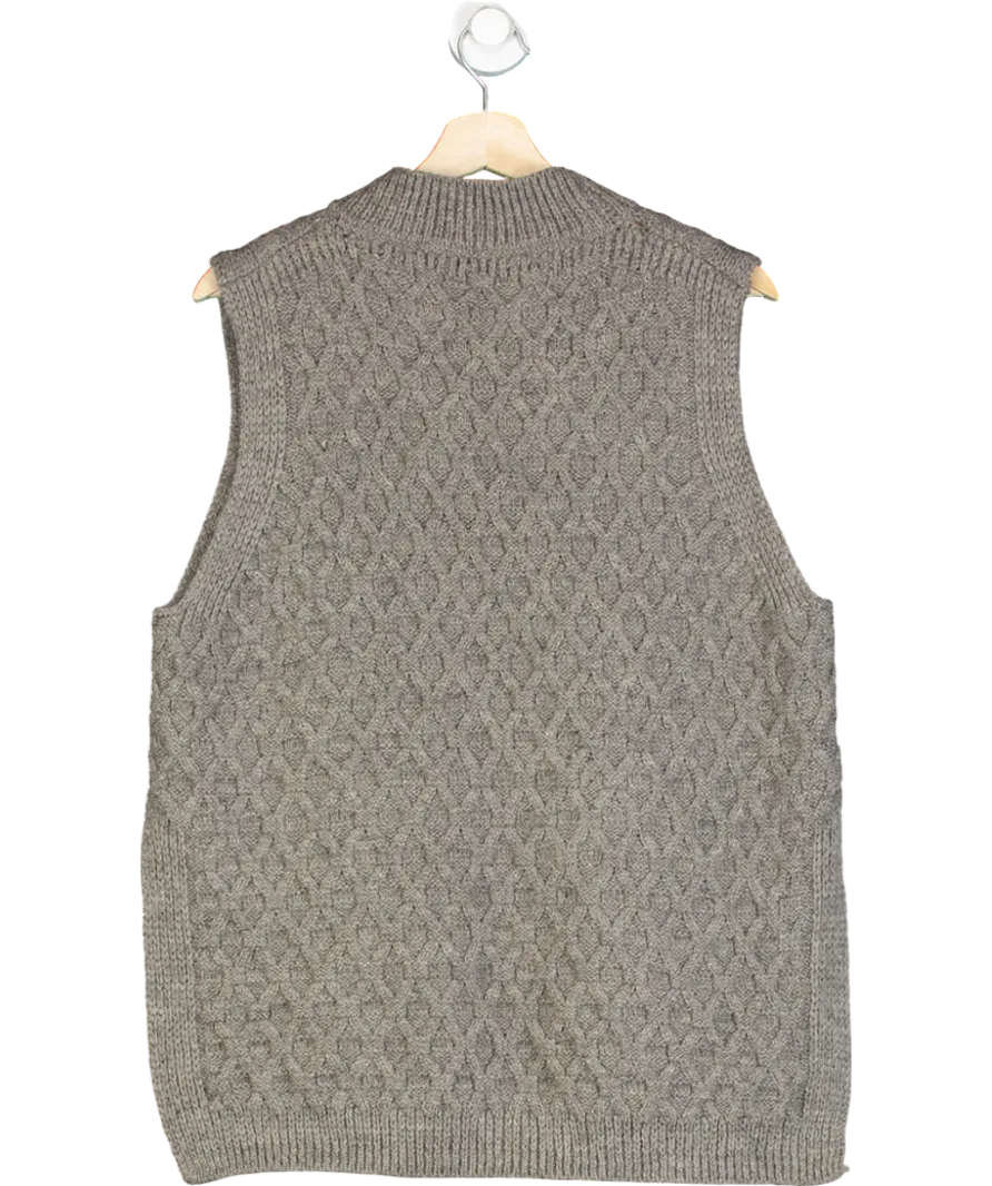 Oubas Grey The Lawson Donegal Merino Wool Vest In Stone No Size