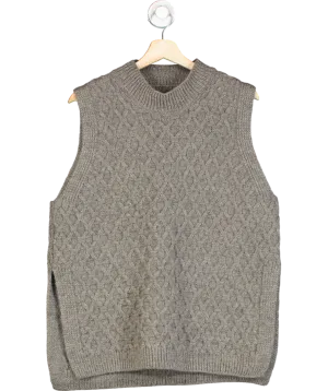 Oubas Grey The Lawson Donegal Merino Wool Vest In Stone No Size