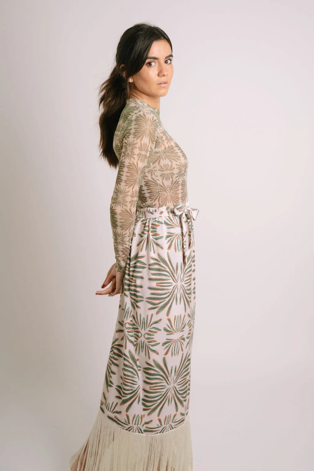 Palmeras Fringe Skirt