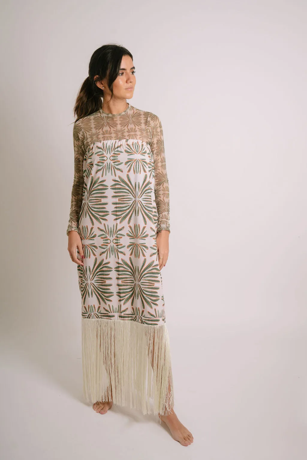 Palmeras Fringe Skirt