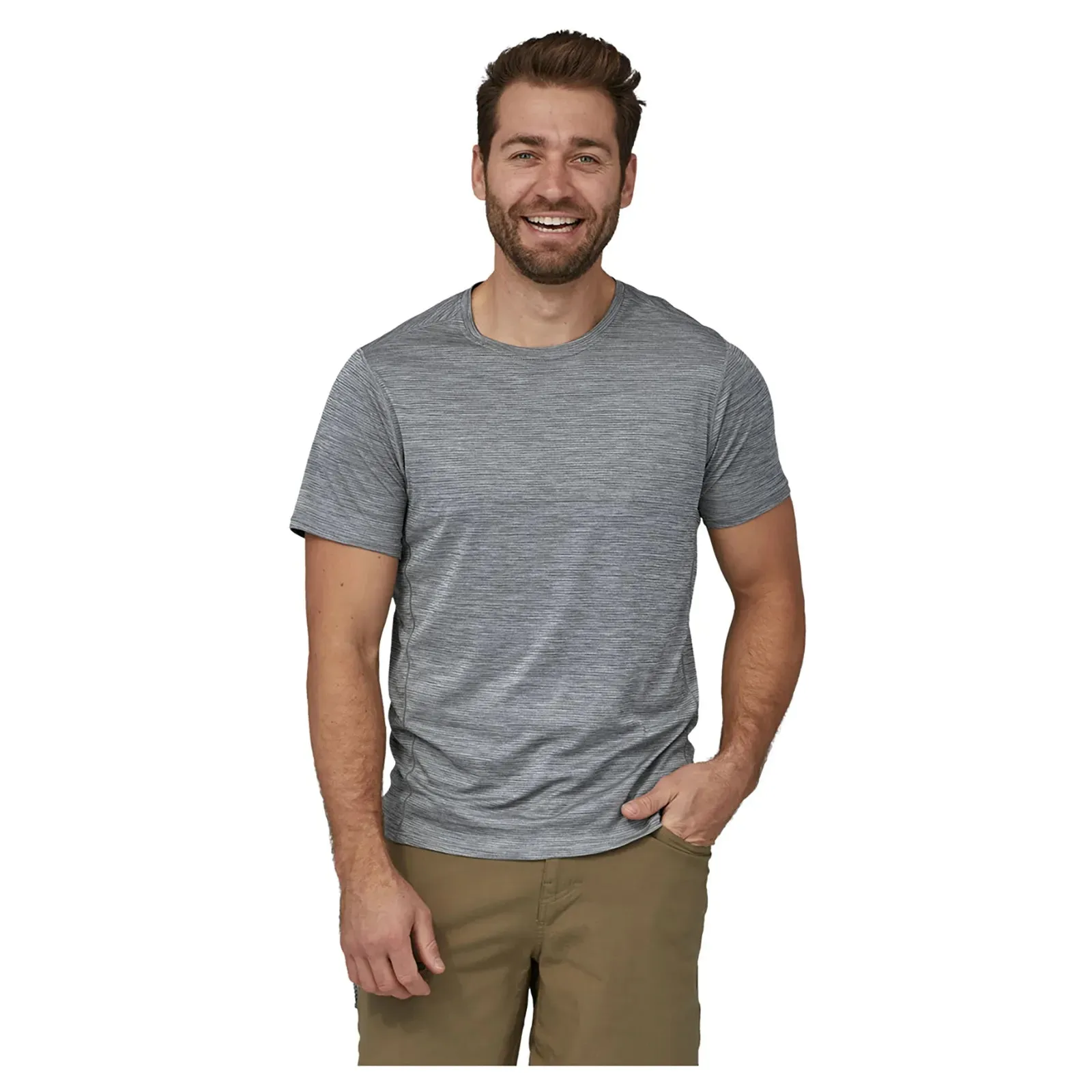 Patagonia Men's Capilene Cool Lightweight Shirt - Forge Grey Feather/Grey X-Dye