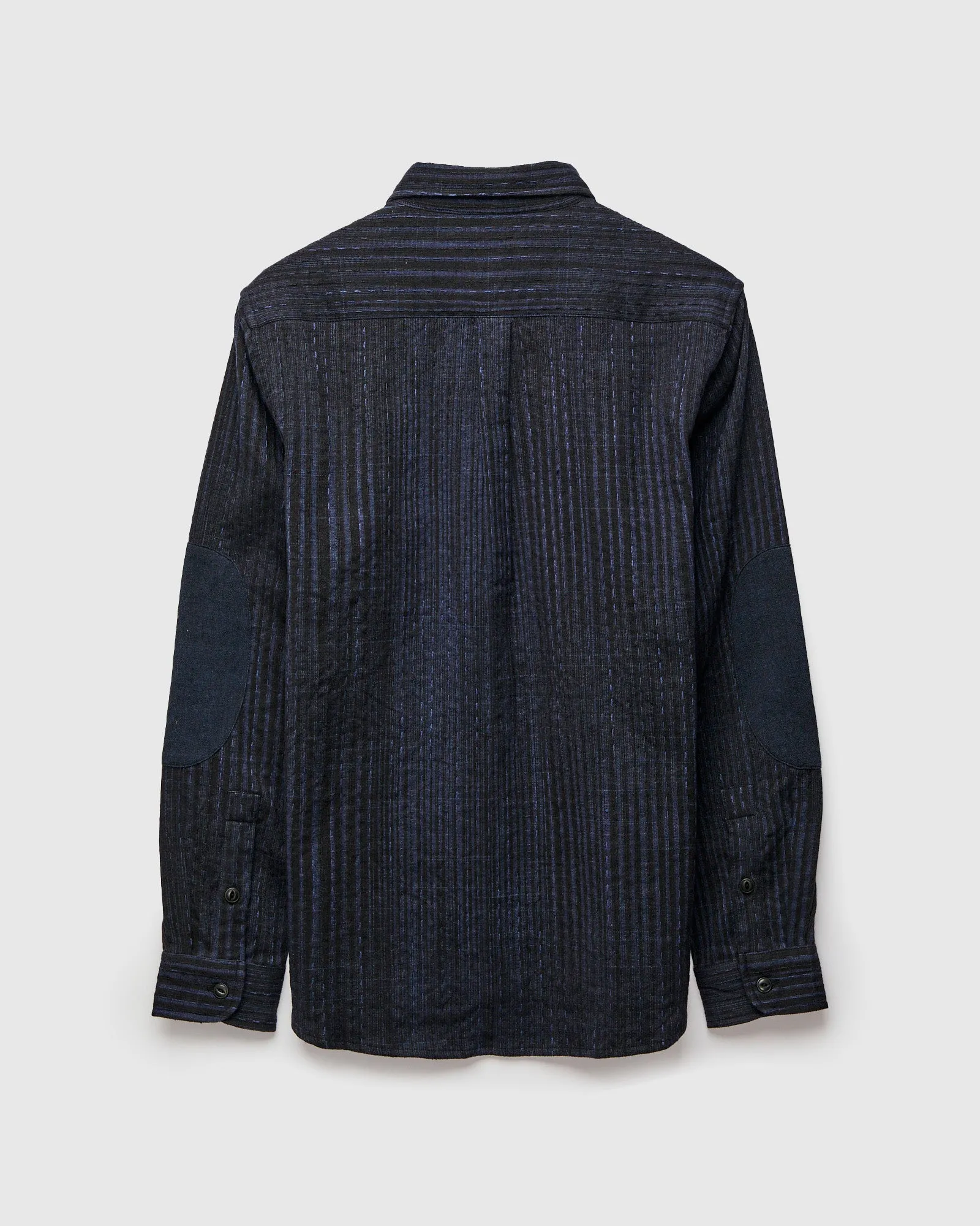 Patchwork Matty Overshirt in Iron Indigo Spacedye