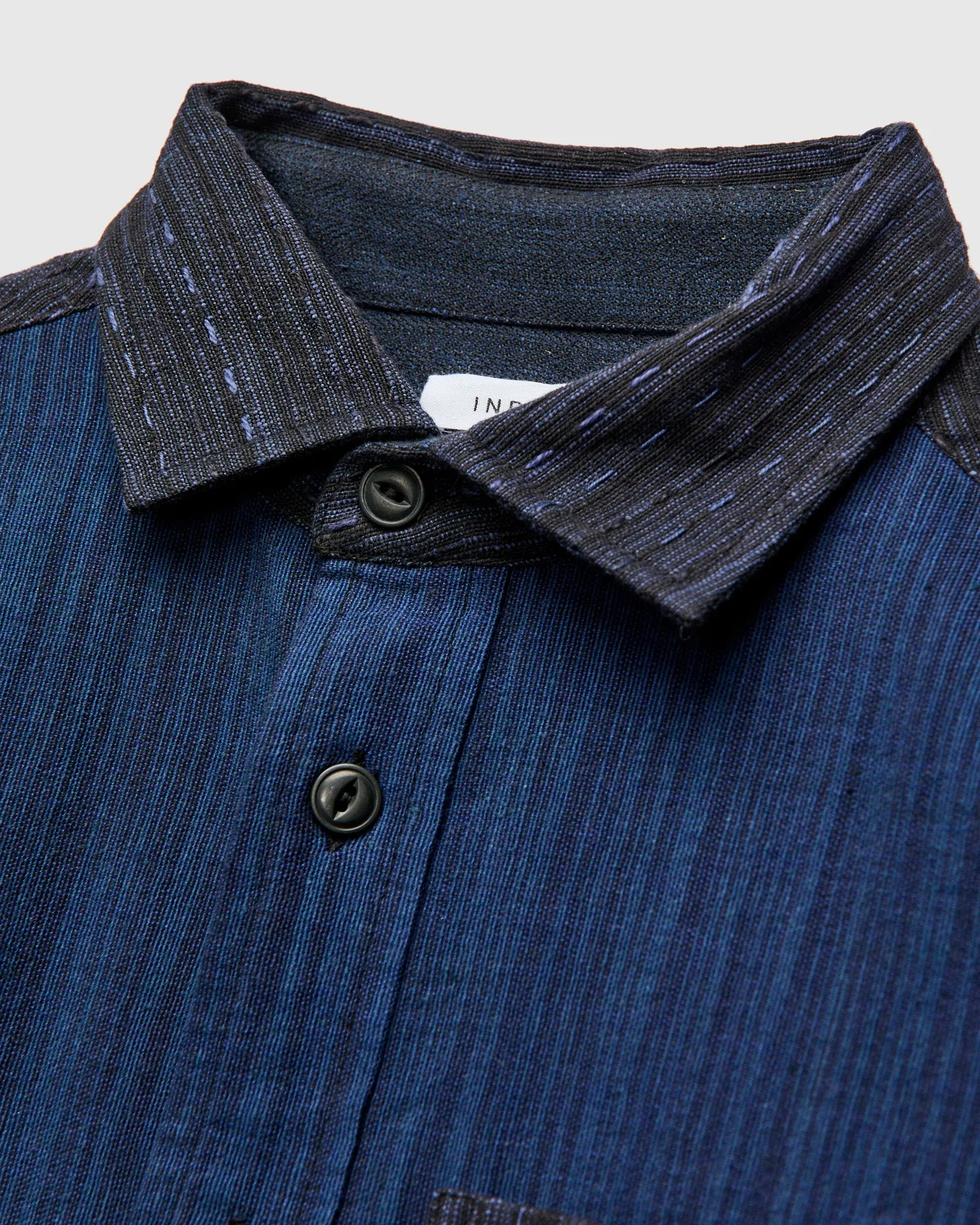Patchwork Matty Overshirt in Iron Indigo Spacedye