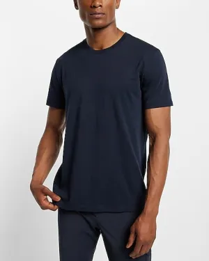 Perfect Cotton Crew Neck T-Shirt Navy Blue
