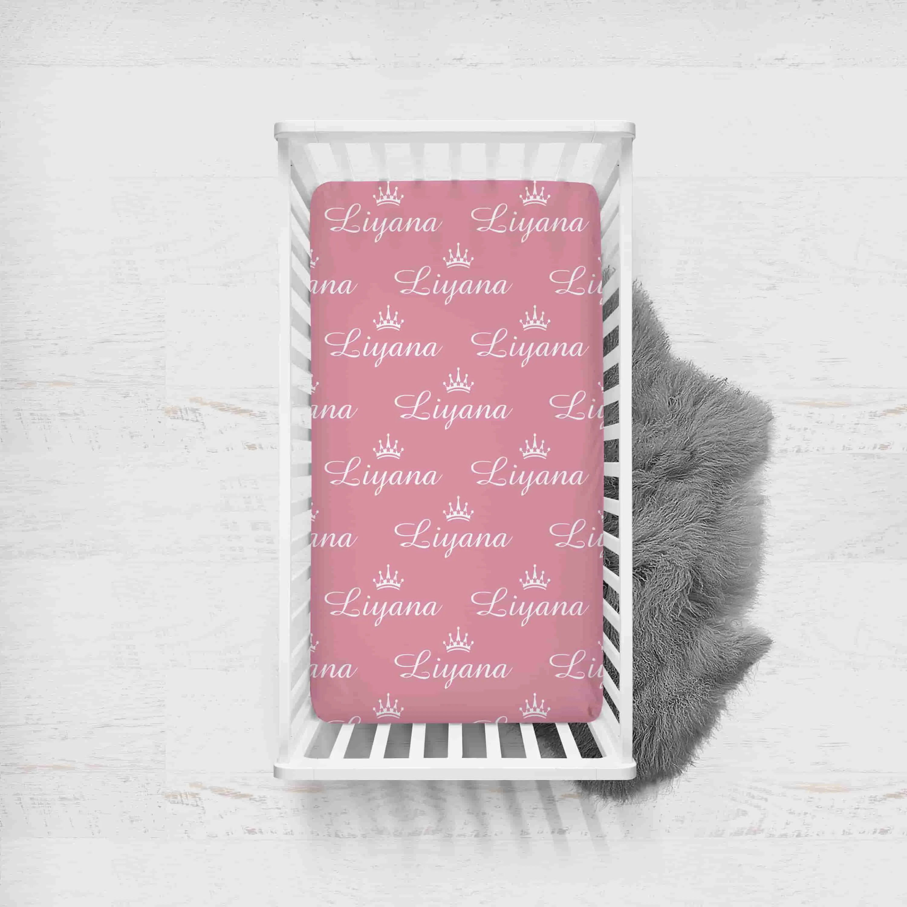 Pink Themed Personalised Cot Set