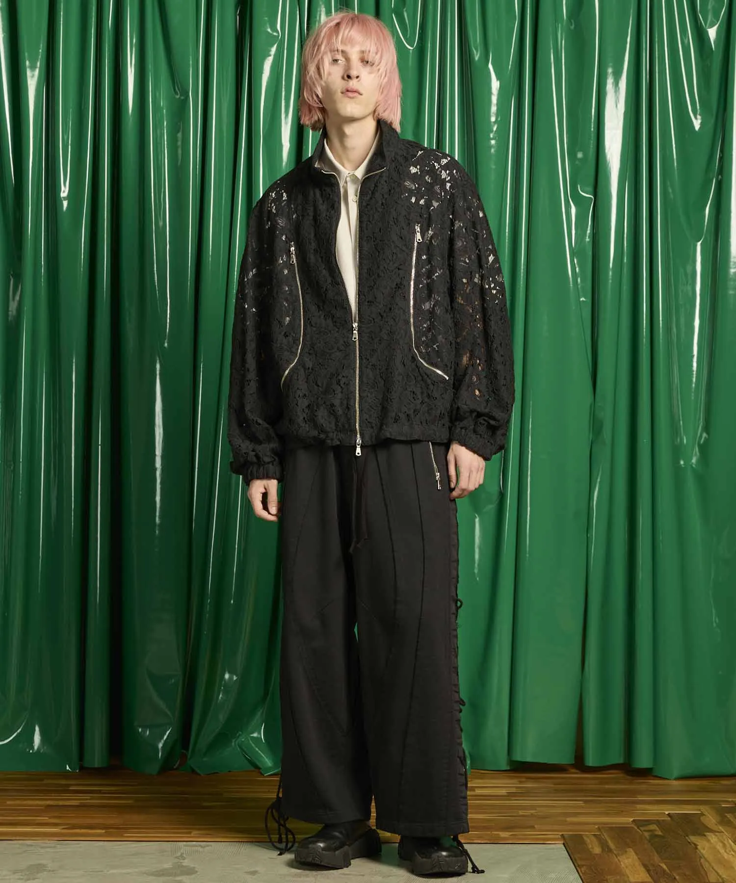 Prime-Over Layered Sheer Short Sleeve Shirt