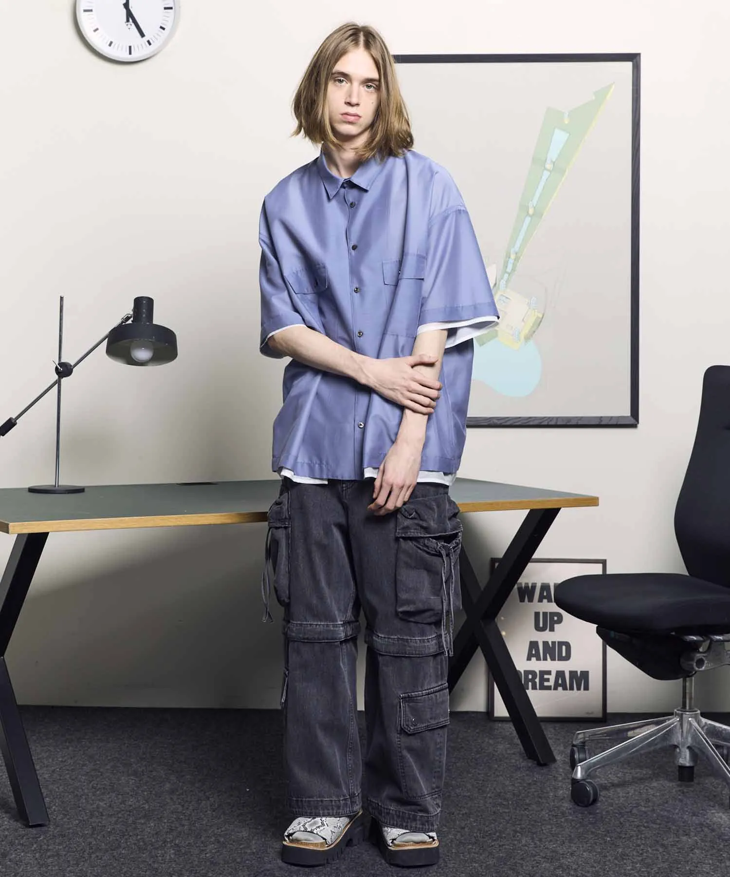 Prime-Over Layered Sheer Short Sleeve Shirt