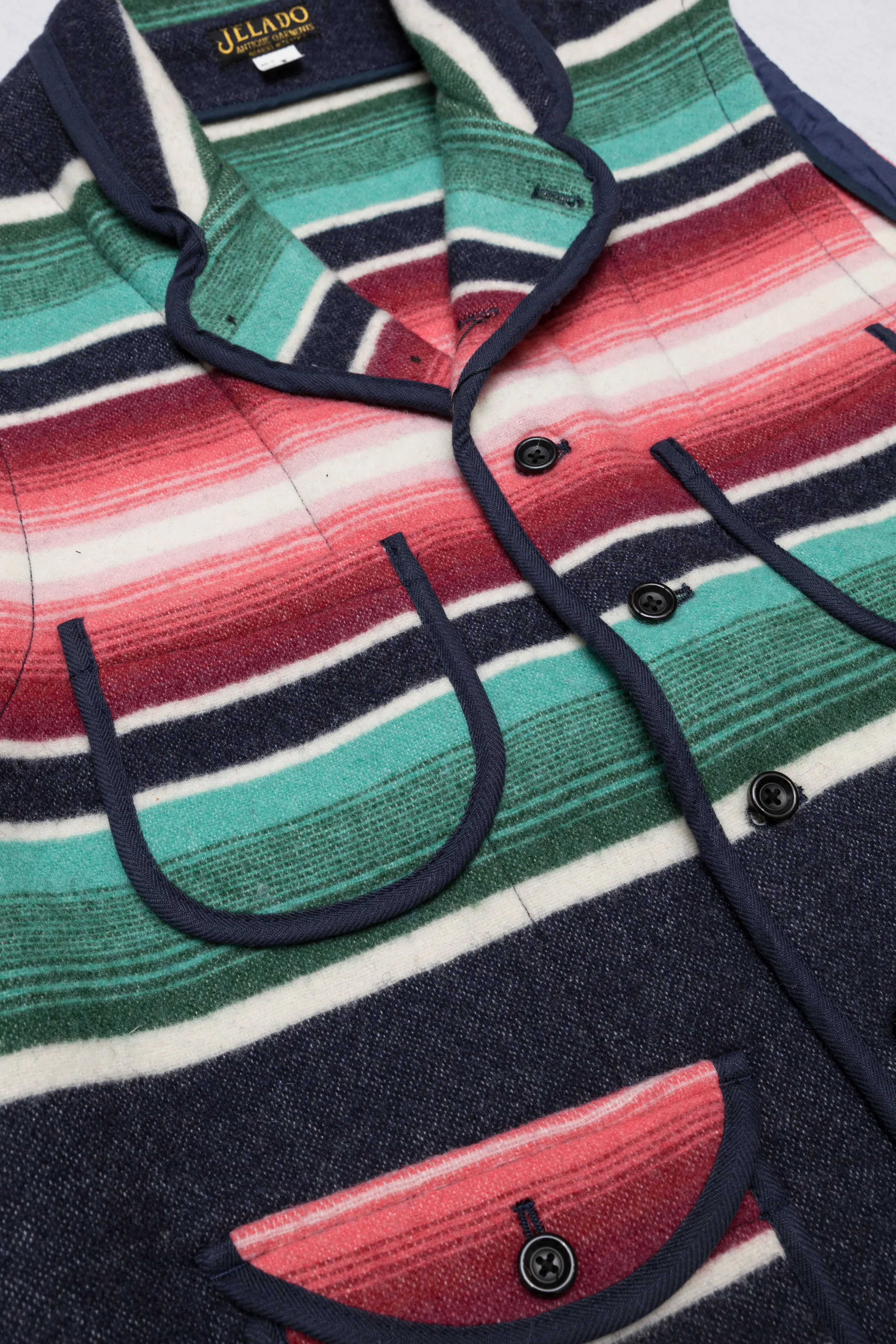 Pueblo Vest in Wool Old Navy Stripes (AG82531)
