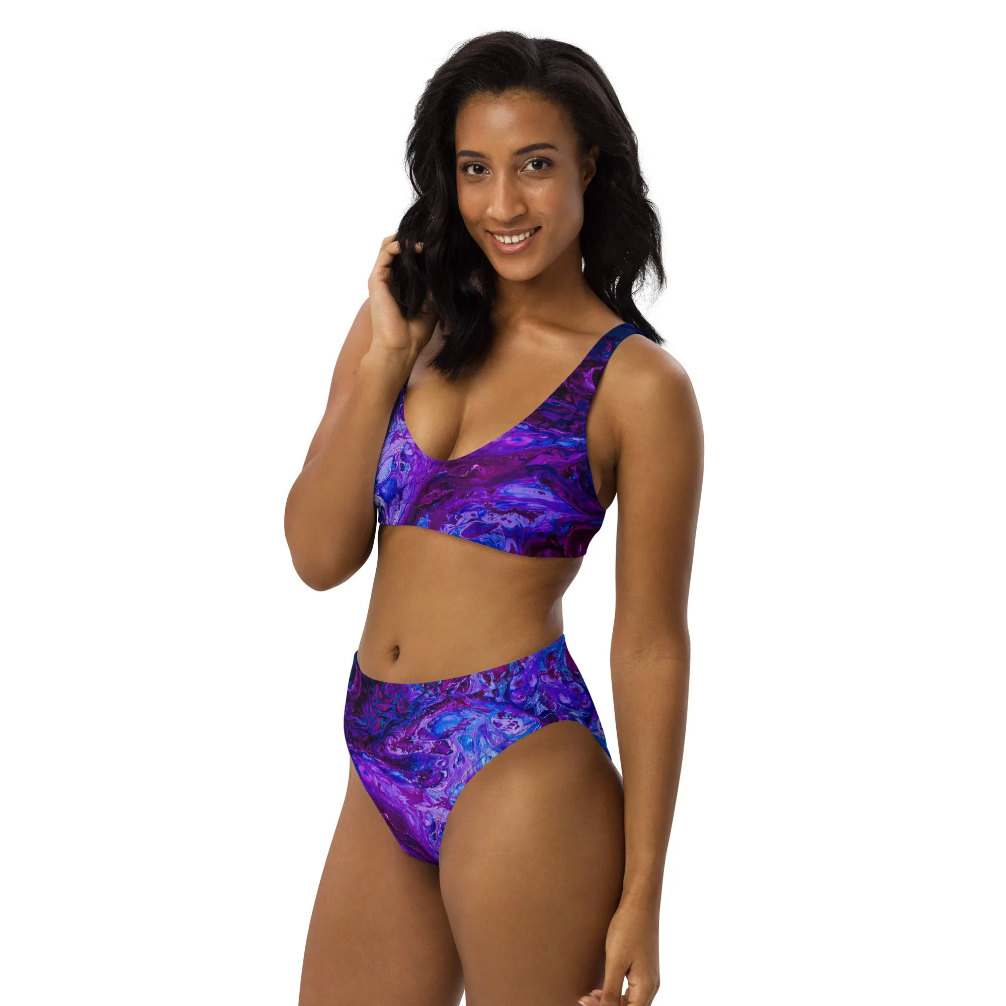 Purple Haze High-Waisted Bikini