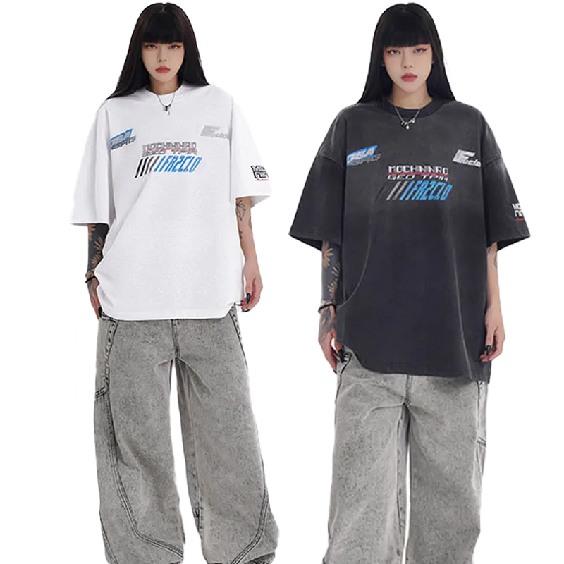 Racing style lettering print TEE-D522 | Inspanda