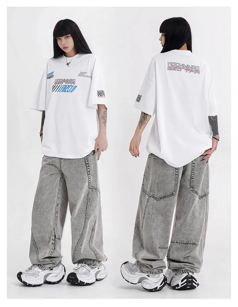 Racing style lettering print TEE-D522 | Inspanda